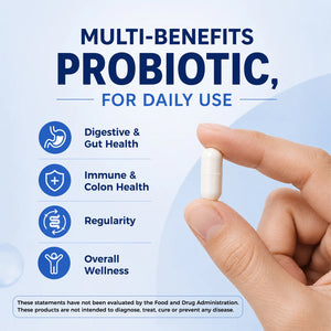 Careleaf Daily Probiotics with Prebiotics, 12 Billion CFU 20 Strains - Vegan Capsules for Gut Health & Digestive Support, Probiotics for Women & Men, 30 Capsules