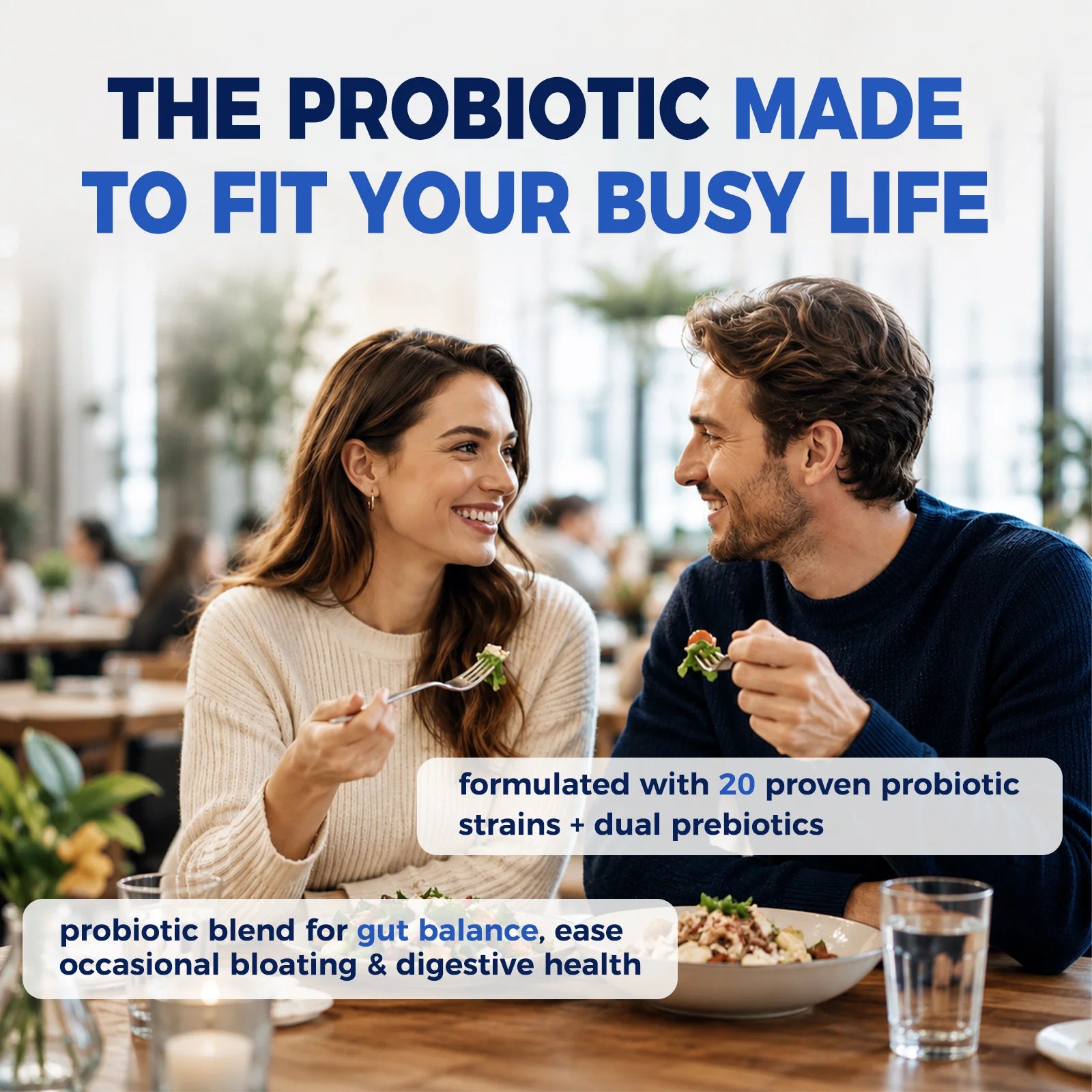 Careleaf Daily Probiotics with Prebiotics, 12 Billion CFU 20 Strains - Vegan Capsules for Gut Health & Digestive Support, Probiotics for Women & Men, 30 Capsules